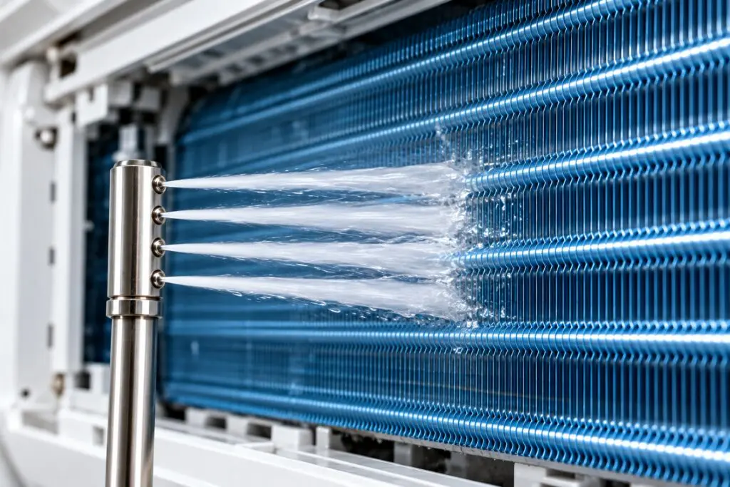 Cleanhale spray probe with liquid and coil